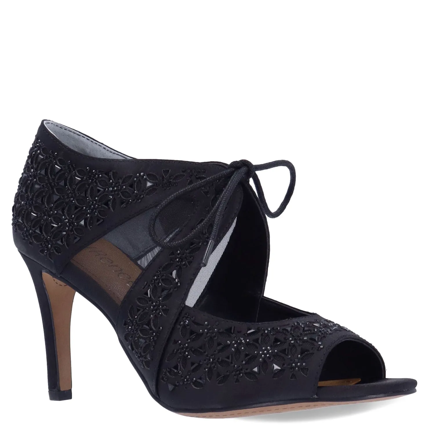 Heeled Sandals*J Renee Women's , Kiandra Pump Black Satin