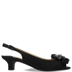 Heeled Sandals*J Renee Women's , Leonelle Sandal Black Satin
