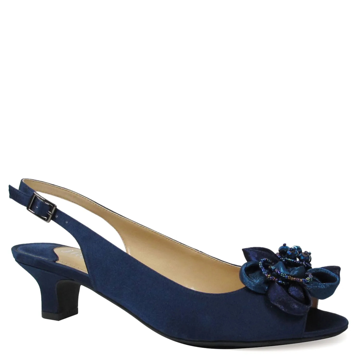Heeled Sandals*J Renee Women's , Leonelle Sandal Navy