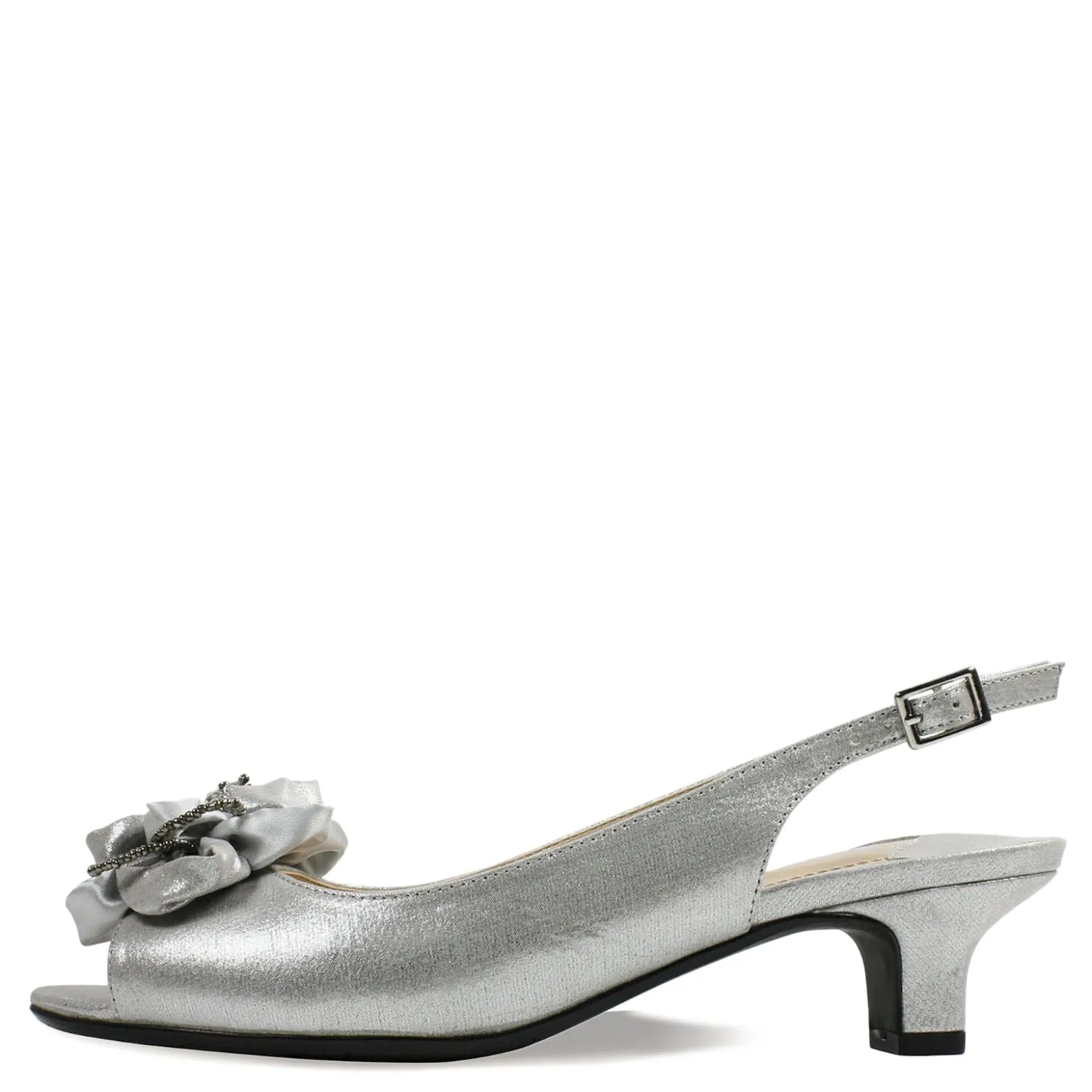 Heeled Sandals*J Renee Women's , Leonelle Sandal Silver
