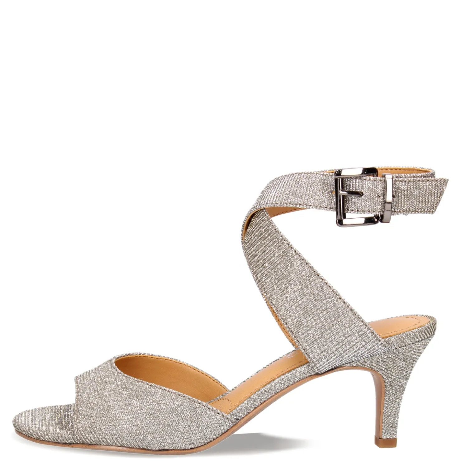 Heeled Sandals*J Renee Women's , Soncino Sandal Pewter Glitter