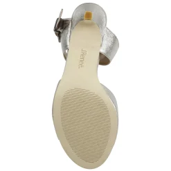 Heeled Sandals*J Renee Women's , Soncino Sandal Taupe Metallic Nappa