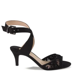 Heeled Sandals*J Renee Women's , Soncino Sandal Black Lace