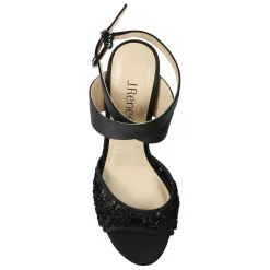 Heeled Sandals*J Renee Women's , Soncino Sandal Black Lace
