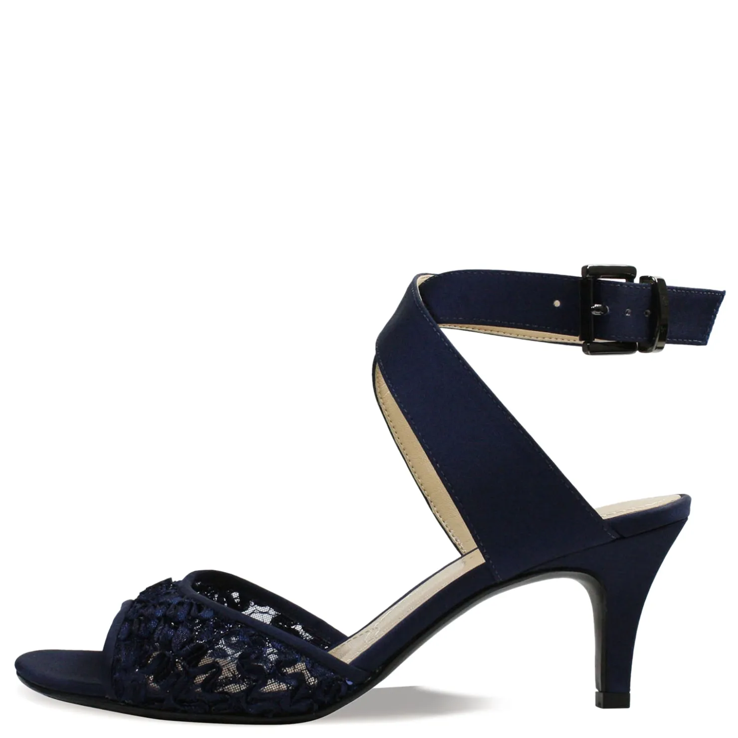 Heeled Sandals*J Renee Women's , Soncino Sandal Navy