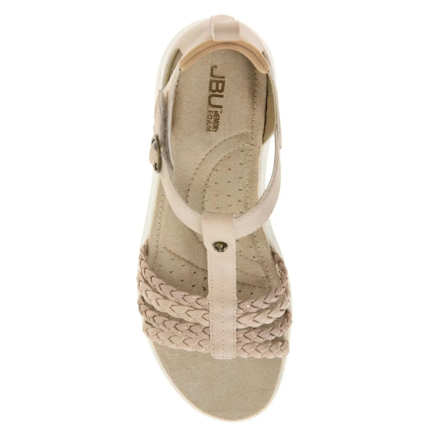 Footbed Sandals*JBU by Jambu Women's , Prague Sandal Light Beige/Tan