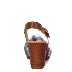 Heeled Sandals*Korks Women's , Natalia Sandal Tan Blue