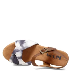 Heeled Sandals*Korks Women's , Natalia Sandal Tan Blue