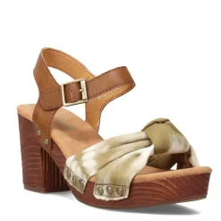 Heeled Sandals*Korks Women's , Natalia Sandal Tan Green