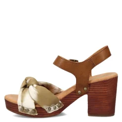 Heeled Sandals*Korks Women's , Natalia Sandal Tan Green