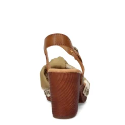 Heeled Sandals*Korks Women's , Natalia Sandal Tan Green