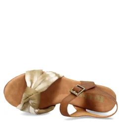 Heeled Sandals*Korks Women's , Natalia Sandal Tan Green