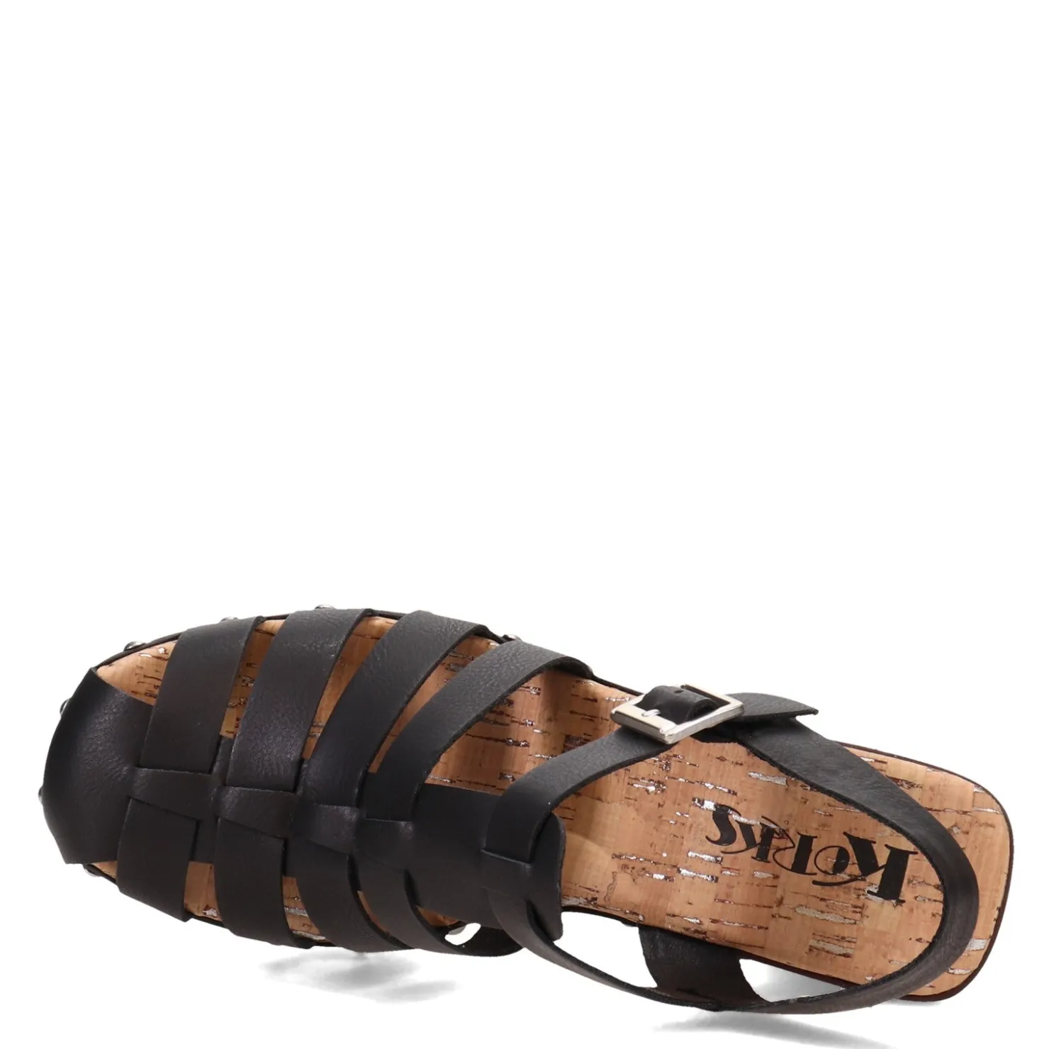 Heeled Sandals*Korks Women's , Whitney Platform Sandal Black