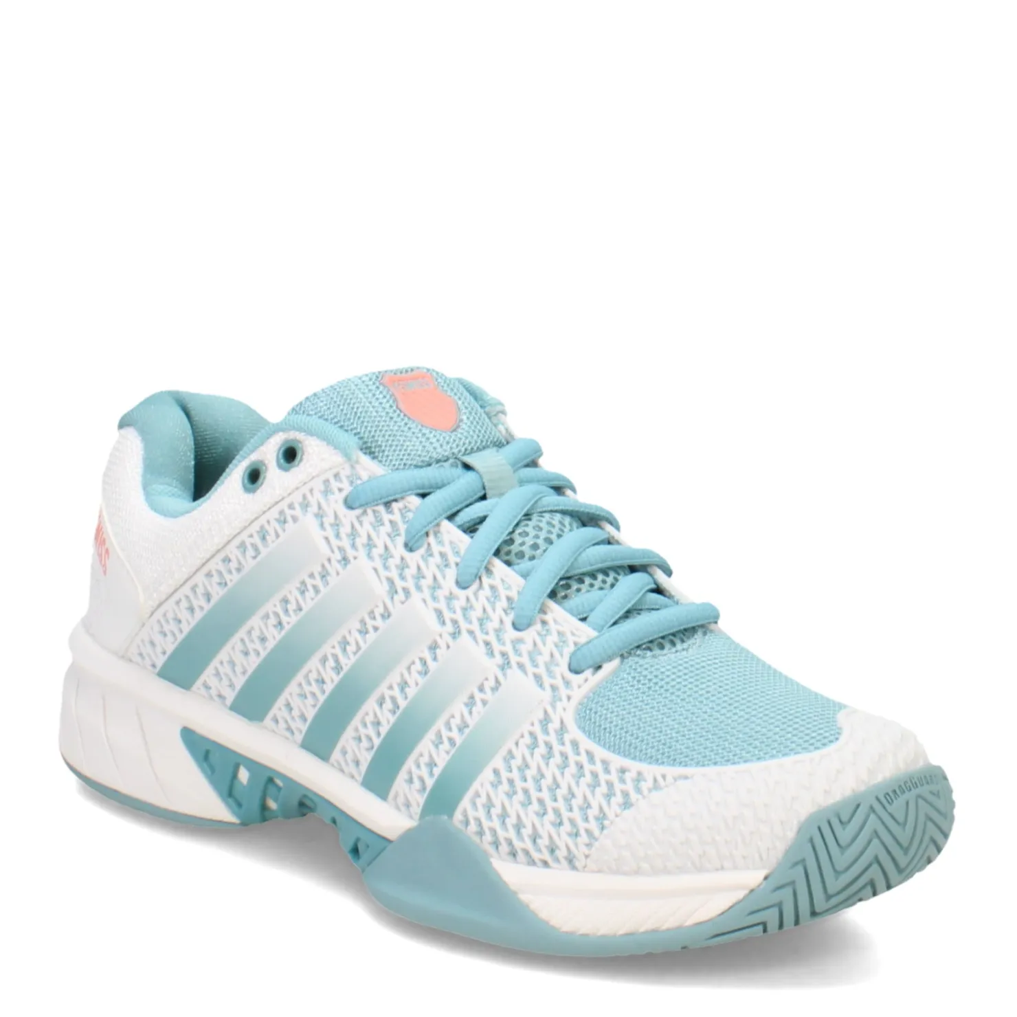 Court*K-Swiss Women's , Express Light Pickleball Shoe White/Nile Blue/Desert Flower