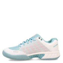 Court*K-Swiss Women's , Express Light Pickleball Shoe White/Nile Blue/Desert Flower