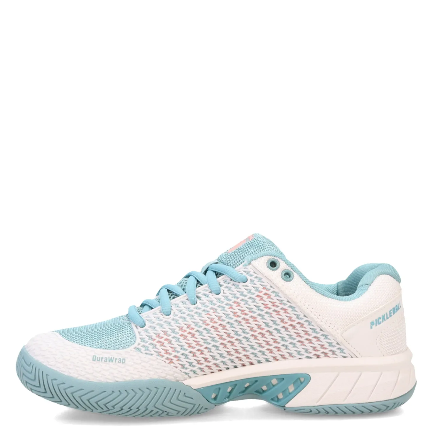 Court*K-Swiss Women's , Express Light Pickleball Shoe White/Nile Blue/Desert Flower
