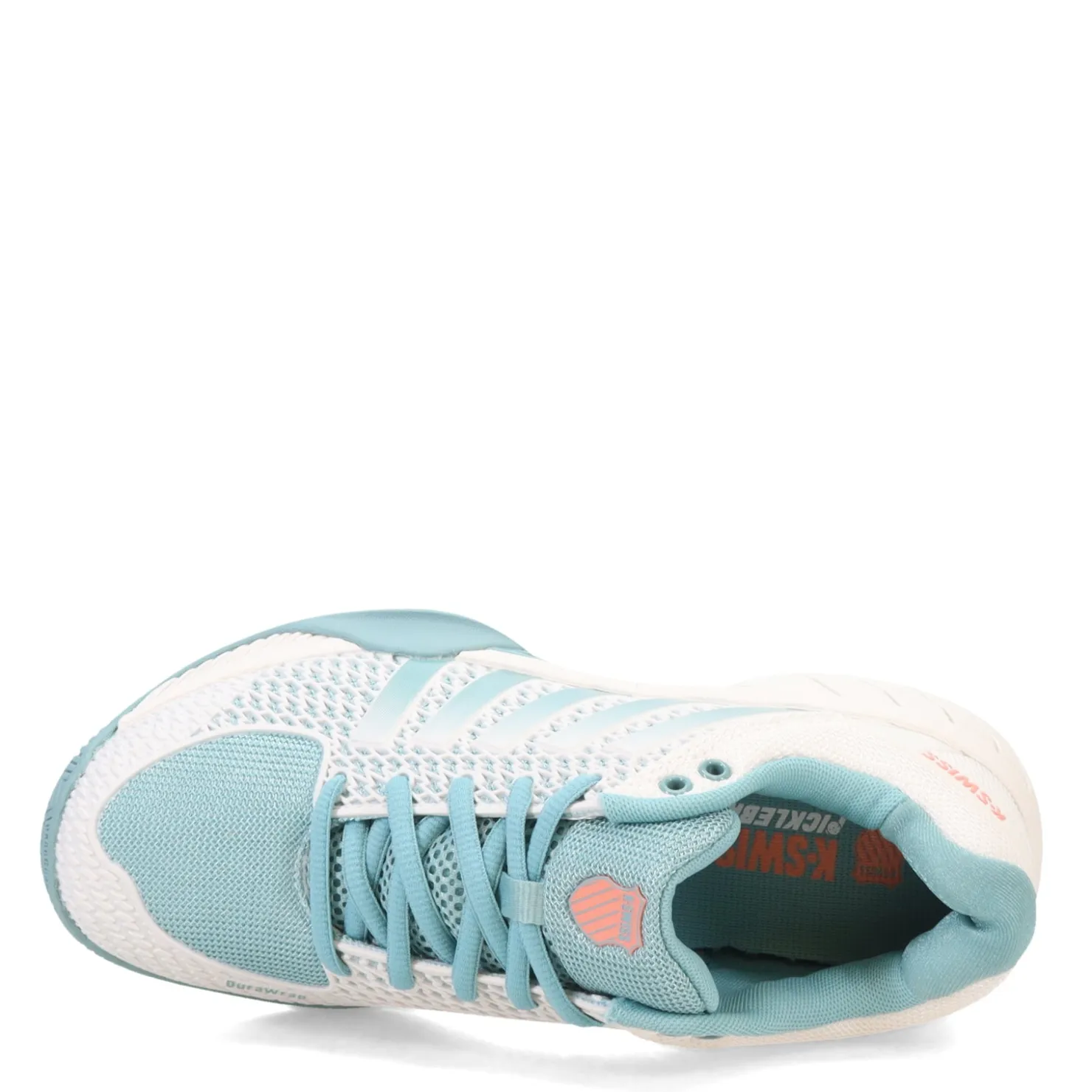 Court*K-Swiss Women's , Express Light Pickleball Shoe White/Nile Blue/Desert Flower