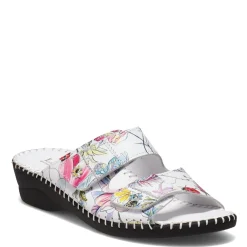 Wedges*La Plume Women's , Jessica Sandal White Floral