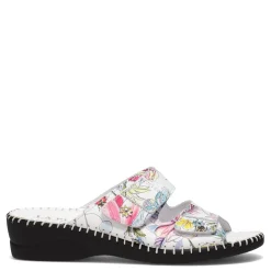 Wedges*La Plume Women's , Jessica Sandal White Floral