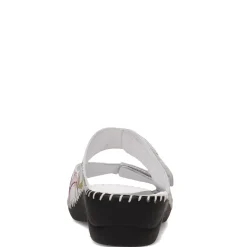 Wedges*La Plume Women's , Jessica Sandal White Floral