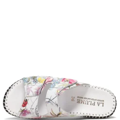 Wedges*La Plume Women's , Jessica Sandal White Floral