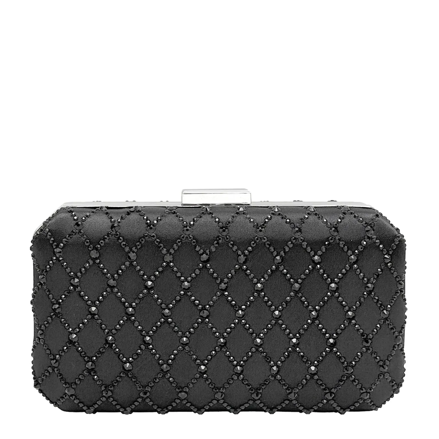 Handbags*La Regale Women's , Diamond Crystal Minaudiere Black