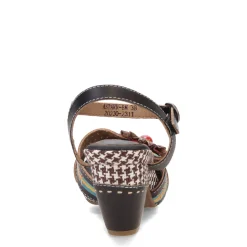 Heeled Sandals*L Artiste Women's L'Artiste by Spring Step, Astarr Sandal Black Multi