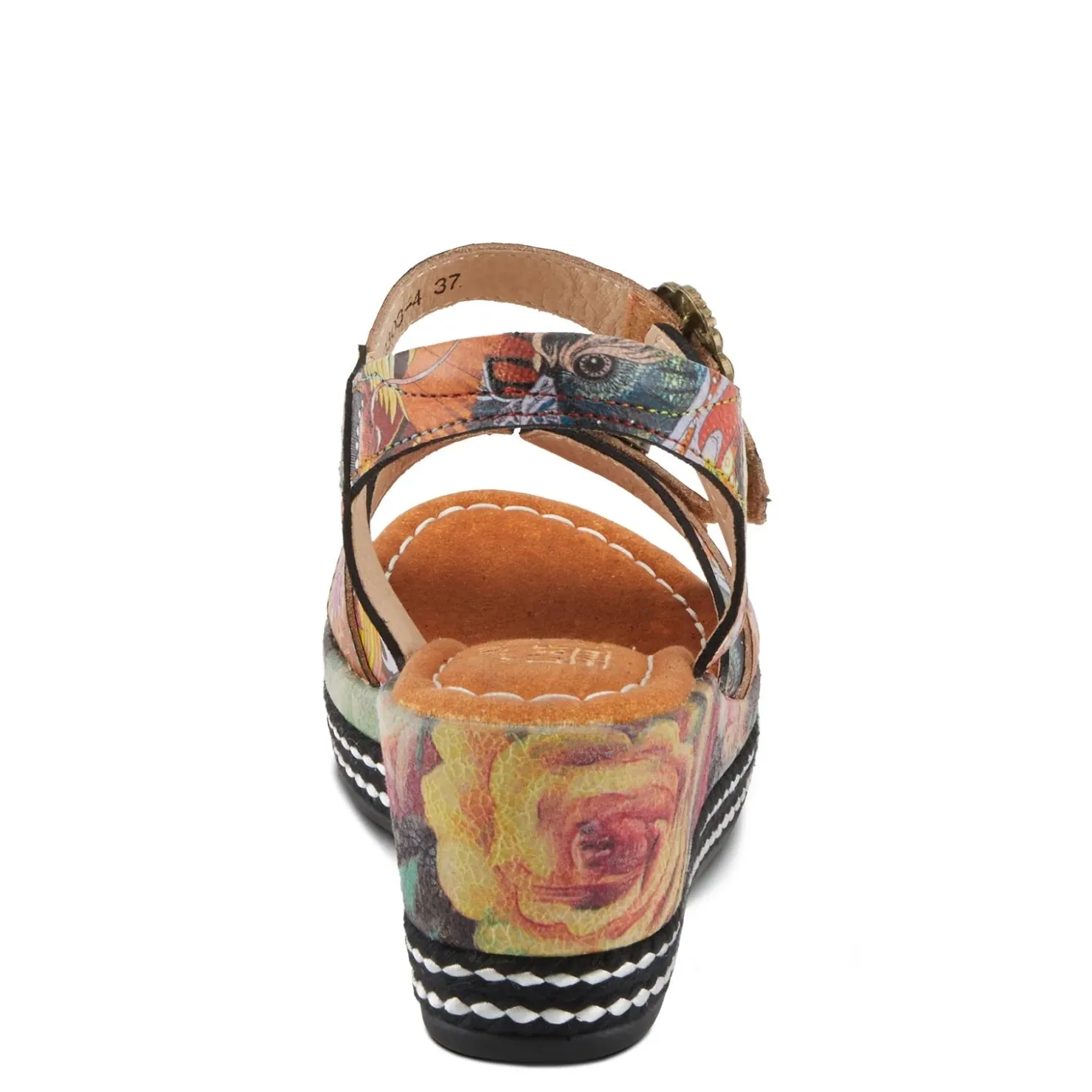 Wedges*L Artiste Women's L'Artiste By Spring Step, Flavour Sandal Camel Multi
