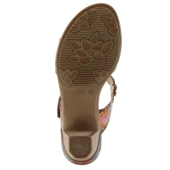 Heeled Sandals*L Artiste Women's L'Artiste By Spring Step, Summerfun Sandal Navy Multi