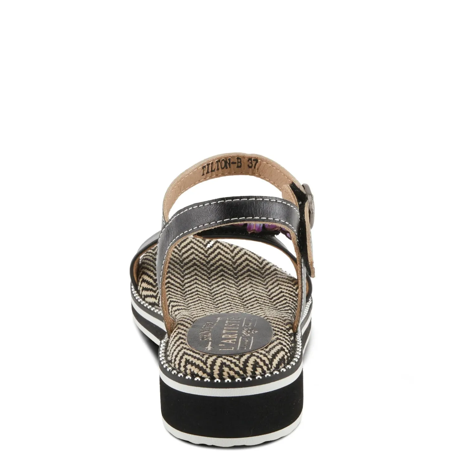 Wedges*L Artiste Women's L'Artiste By Spring Step Tilton Wedge Sandal Black