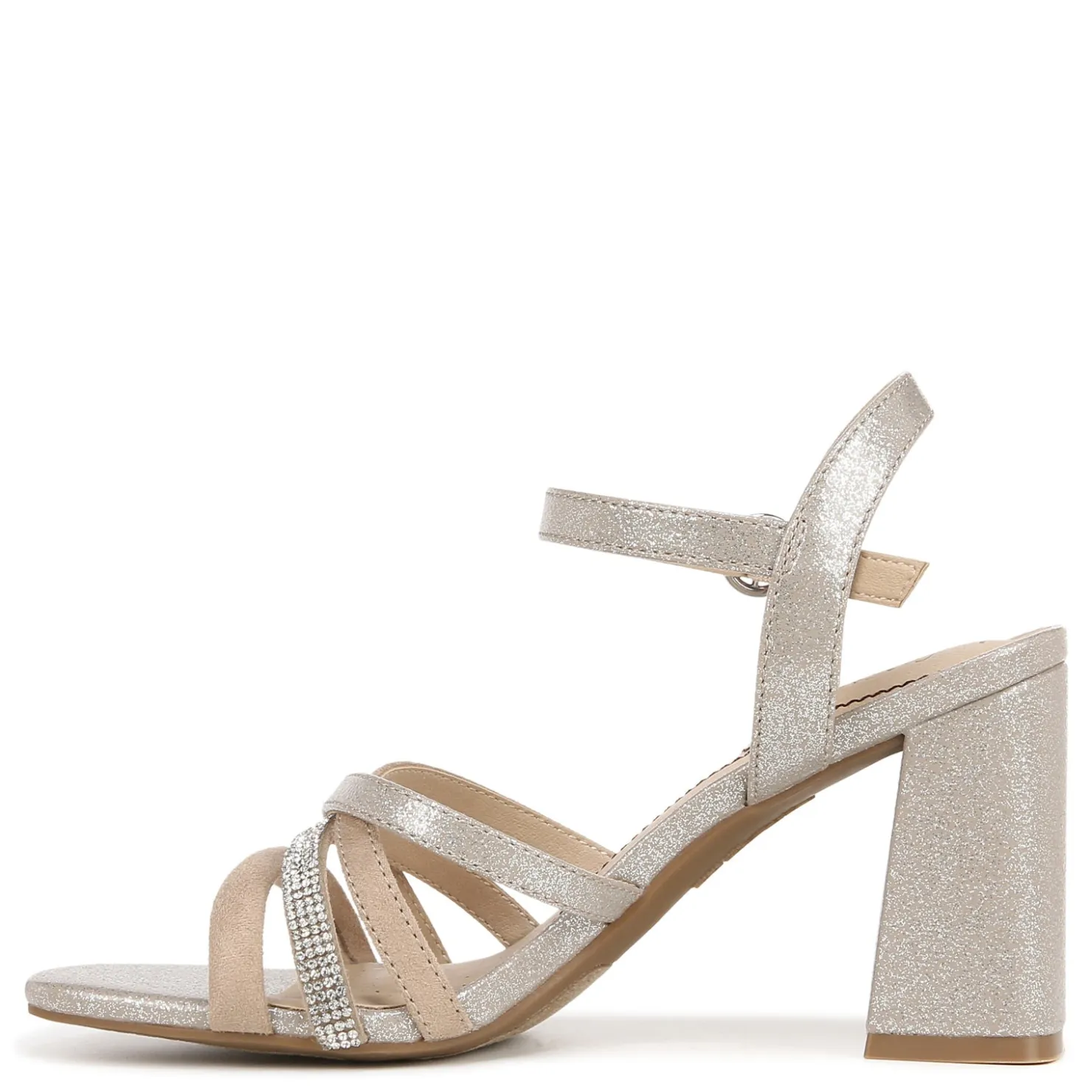 Heeled Sandals*LifeStride Women's , Belle Sandal Champagne Deerskin