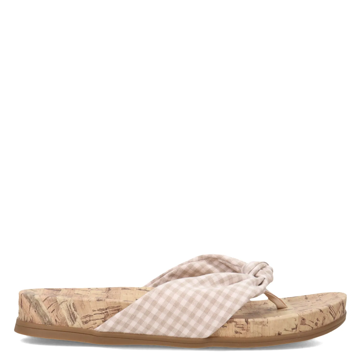 Flip Flops*LifeStride Women's , Happy Sandal Natural Gingham