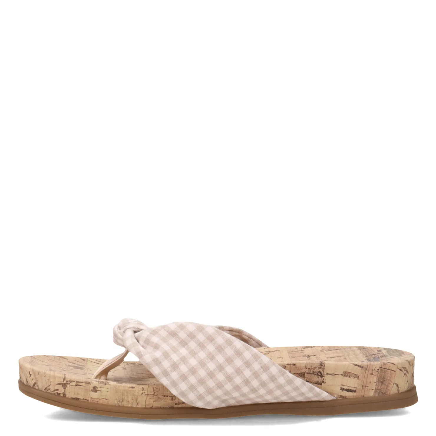Flip Flops*LifeStride Women's , Happy Sandal Natural Gingham