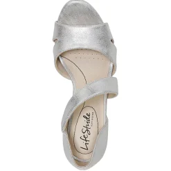 Heeled Sandals*LifeStride Women's , Mega Sandal Silver