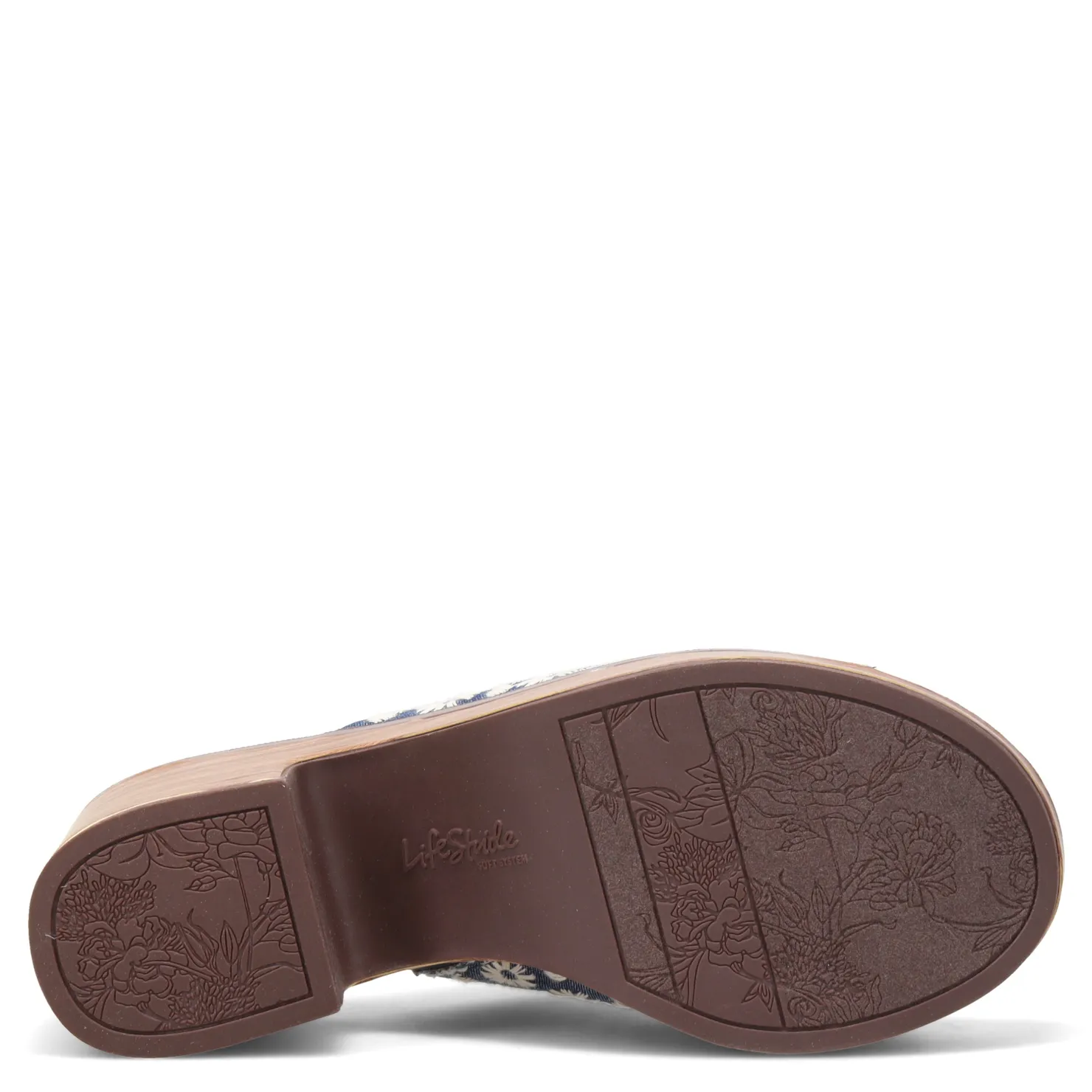 Heeled Sandals*LifeStride Women's , Paradise Sandal Blue Daisy