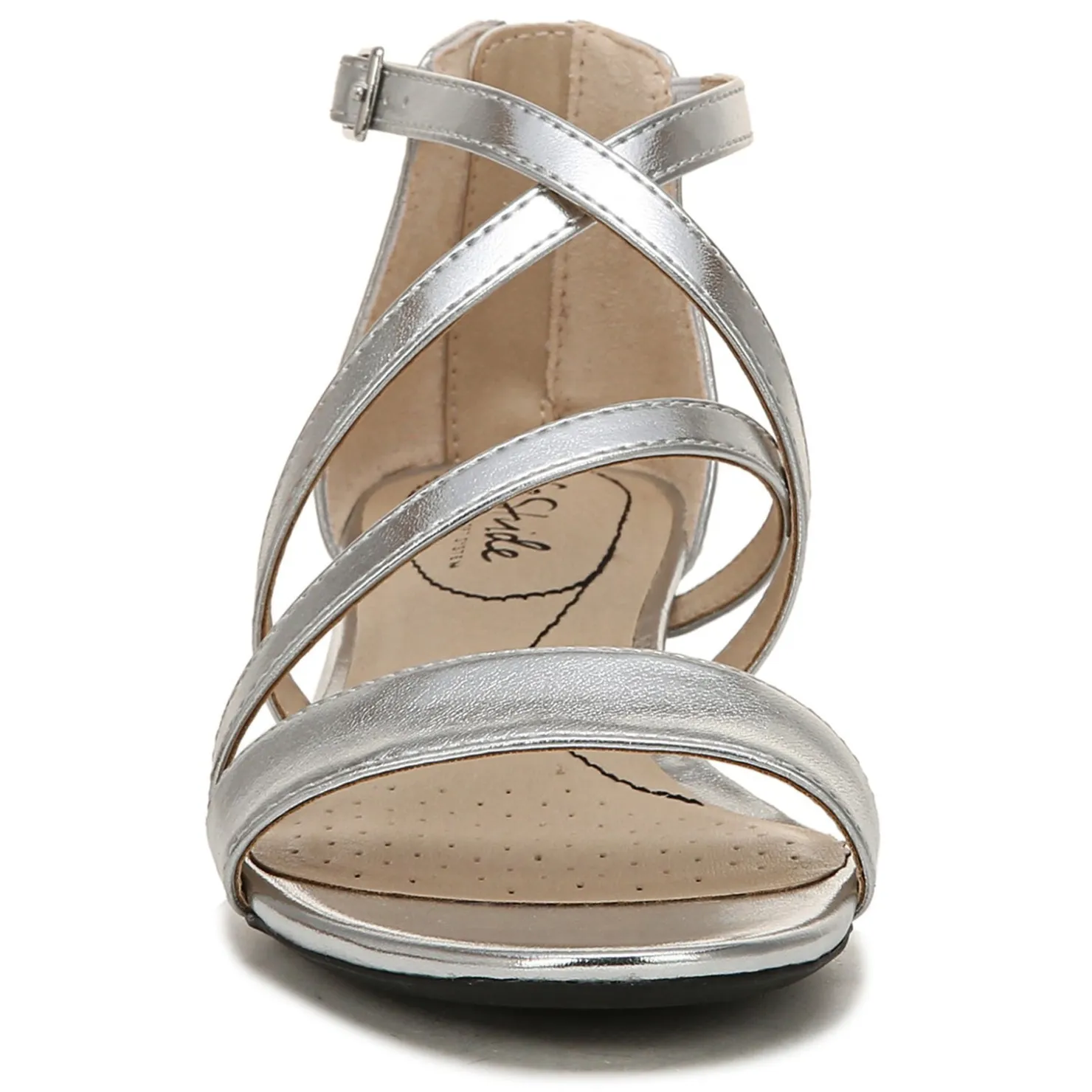 Wedges*LifeStride Women's , Yolanda Sandal Silver