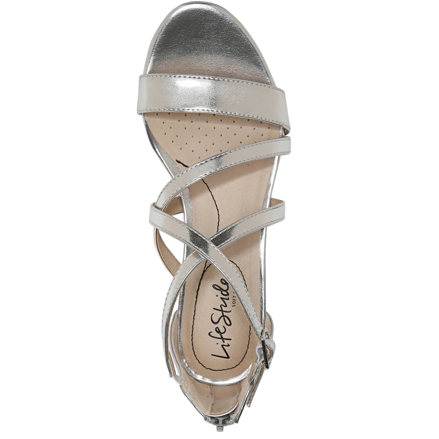 Wedges*LifeStride Women's , Yolanda Sandal Silver