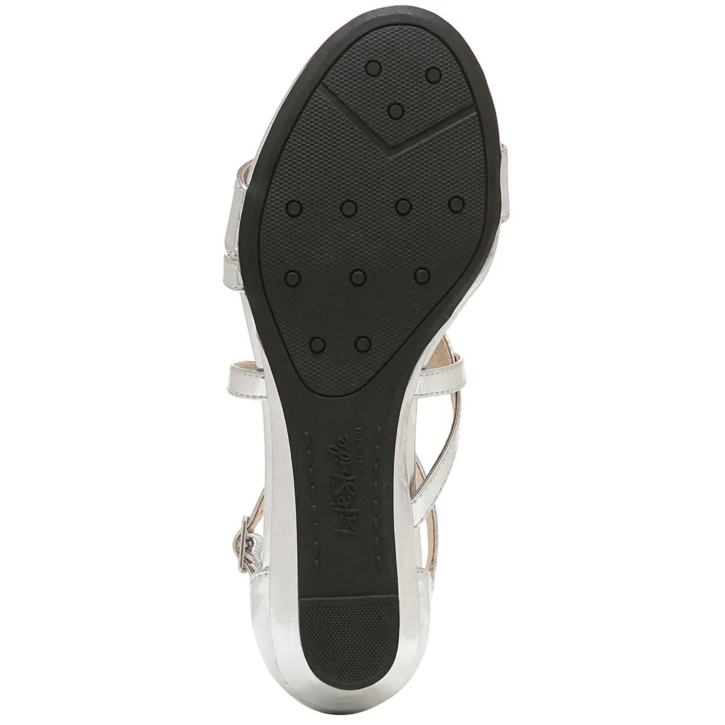 Wedges*LifeStride Women's , Yolanda Sandal Silver