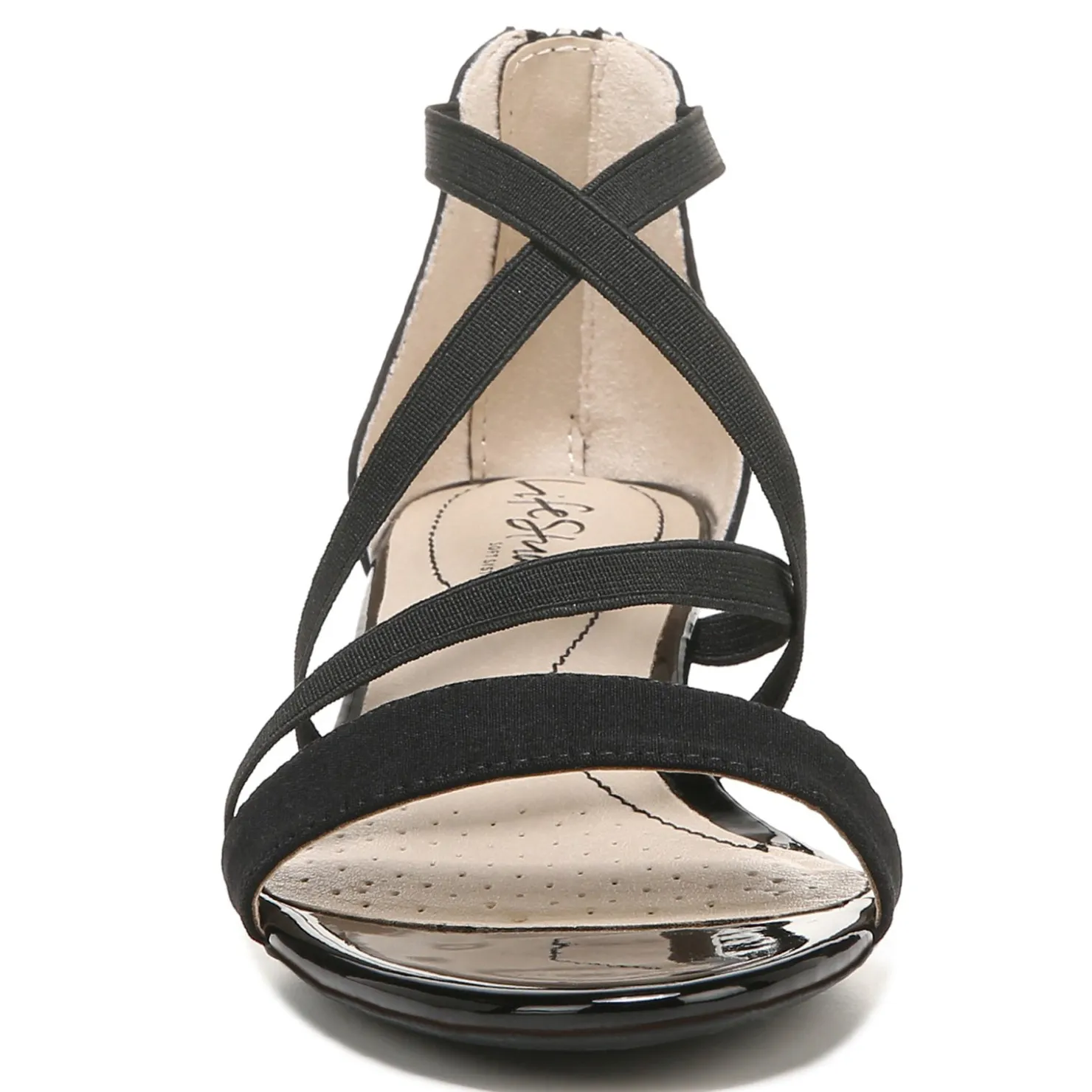 Wedges*LifeStride Women's , Yolanda Sandal Black Stretch