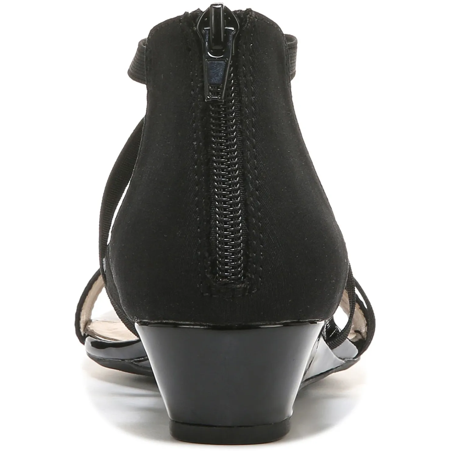 Wedges*LifeStride Women's , Yolanda Sandal Black Stretch