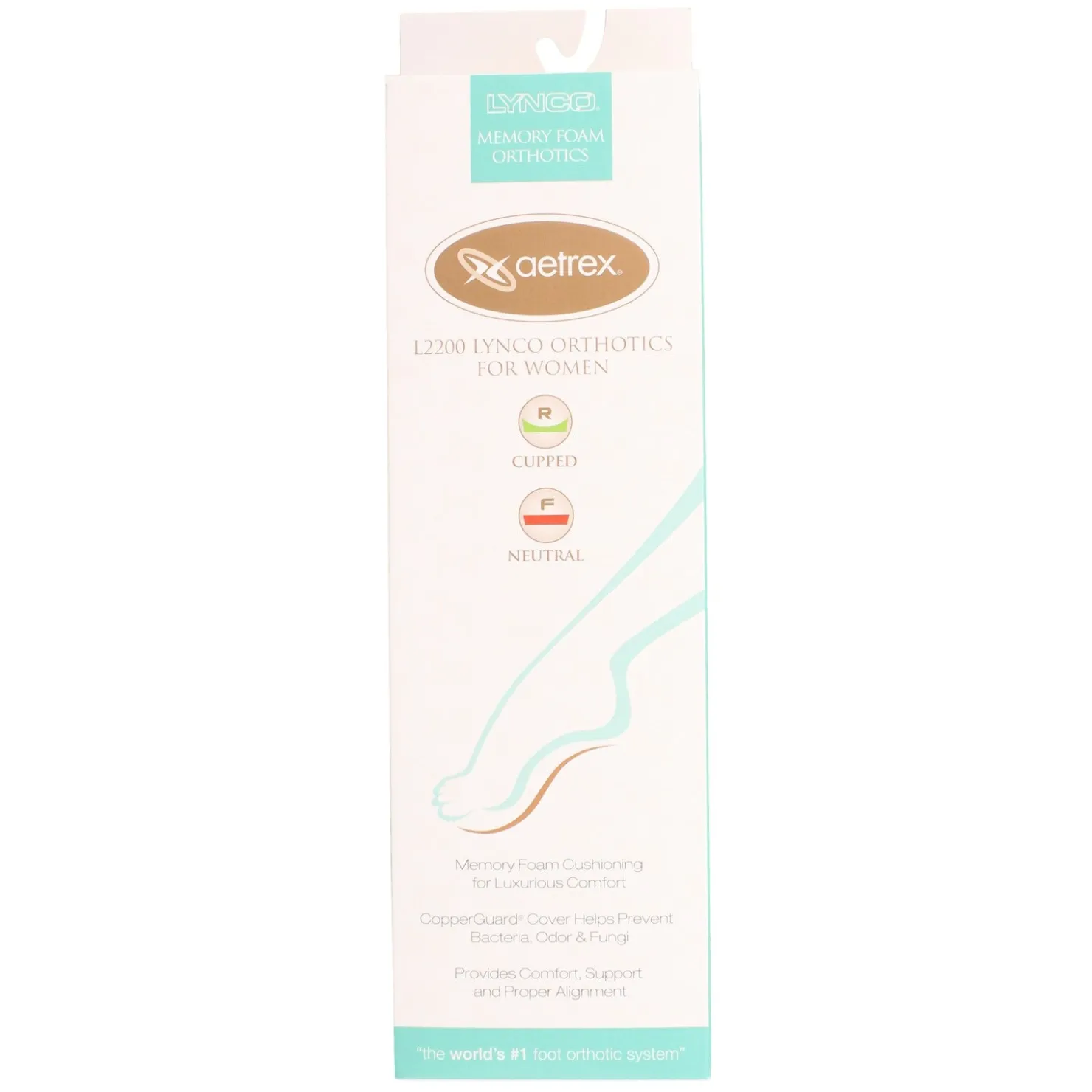 Insoles*Aetrex Women's Lynco by , Memory Foam Ortho Cup/Neutral Neutral Brown Multi