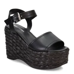 Wedges*Marc Fisher Women's , Burian Sandal Black