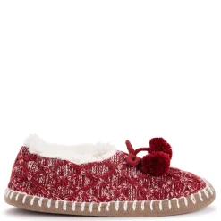Socks*Muk Luks Women's , Classic Ballerina Slipper Candy Apple