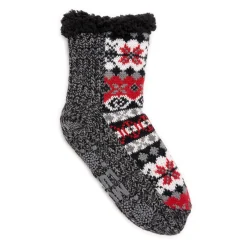 Socks*Muk Luks Women's , Pieced Cabin Socks Black