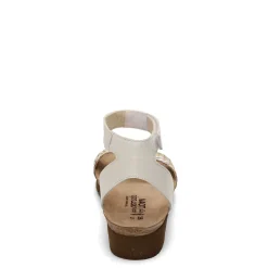 Footbed Sandals*Naot Women's , Abbie Sandal White Metallic