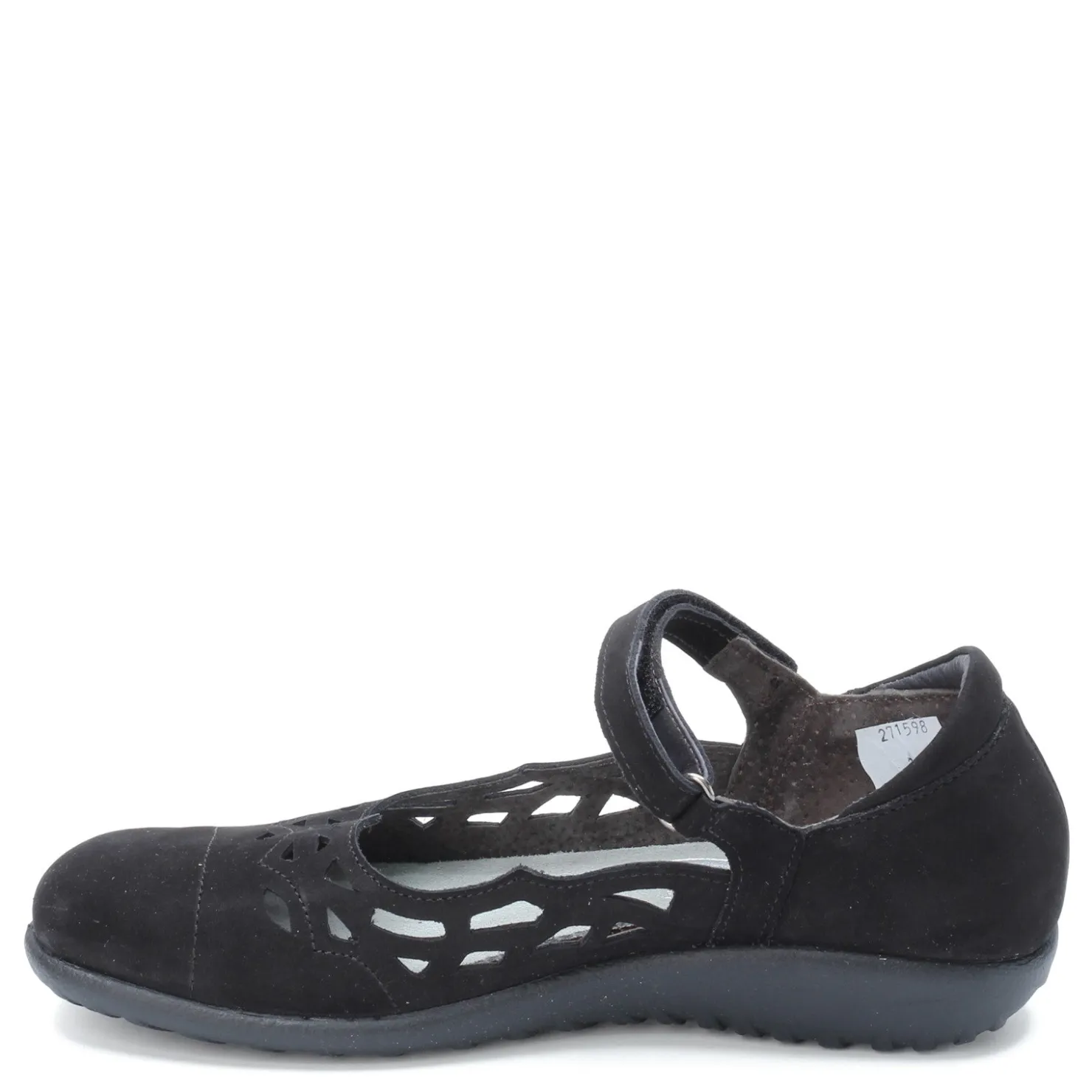 Footbed Sandals*Naot Women's , Agathis Maryjane Black Velvet Nubuck