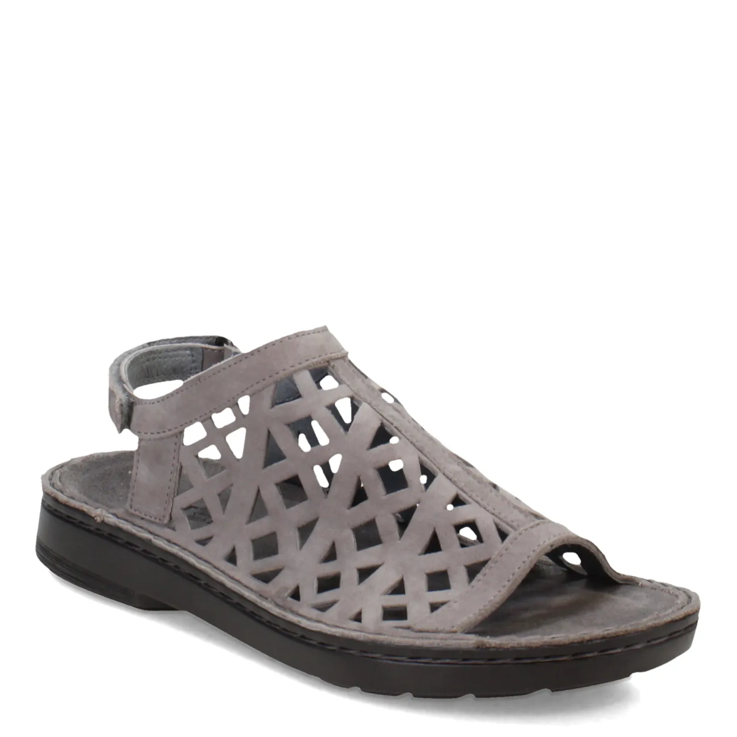 Footbed Sandals*Naot Women's , Amadora Sandal Grey Nubuck