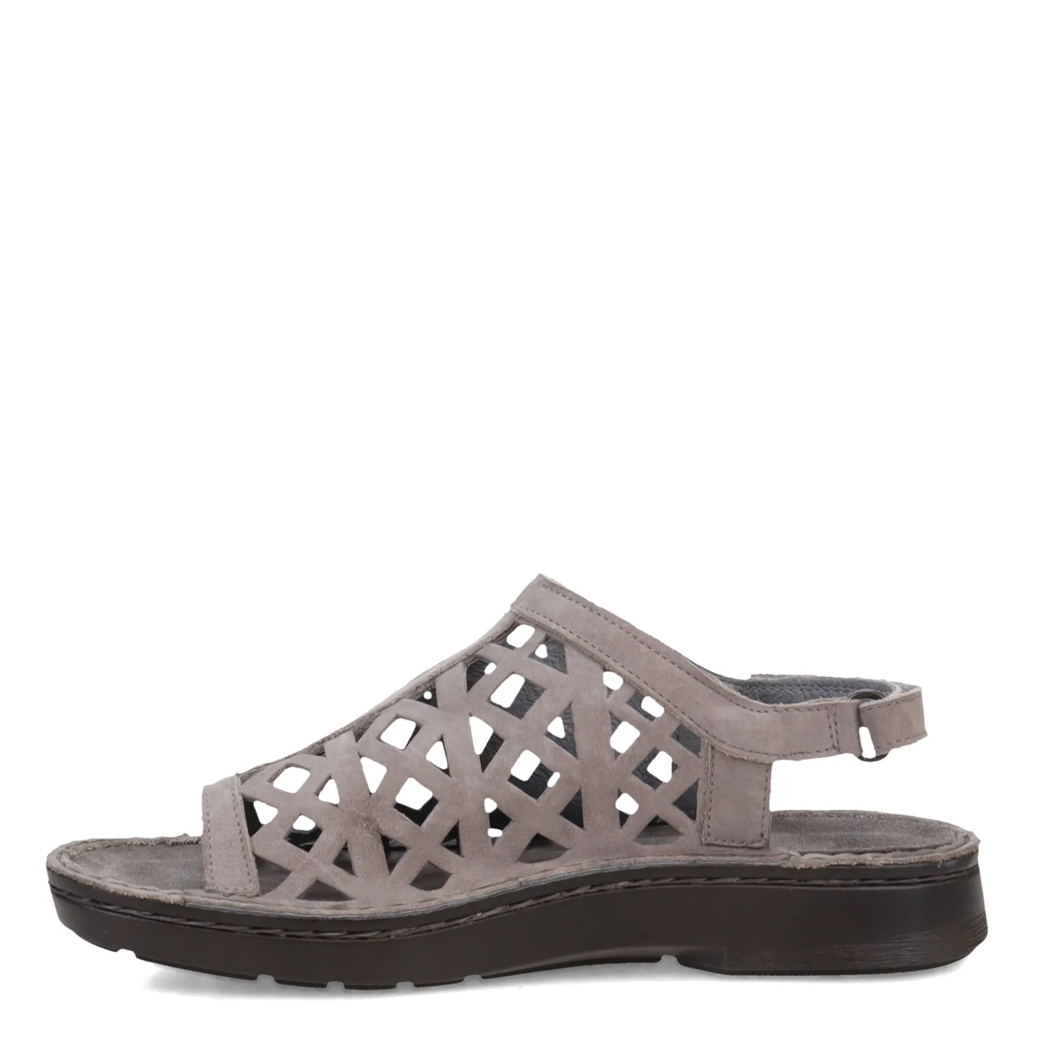 Footbed Sandals*Naot Women's , Amadora Sandal Grey Nubuck