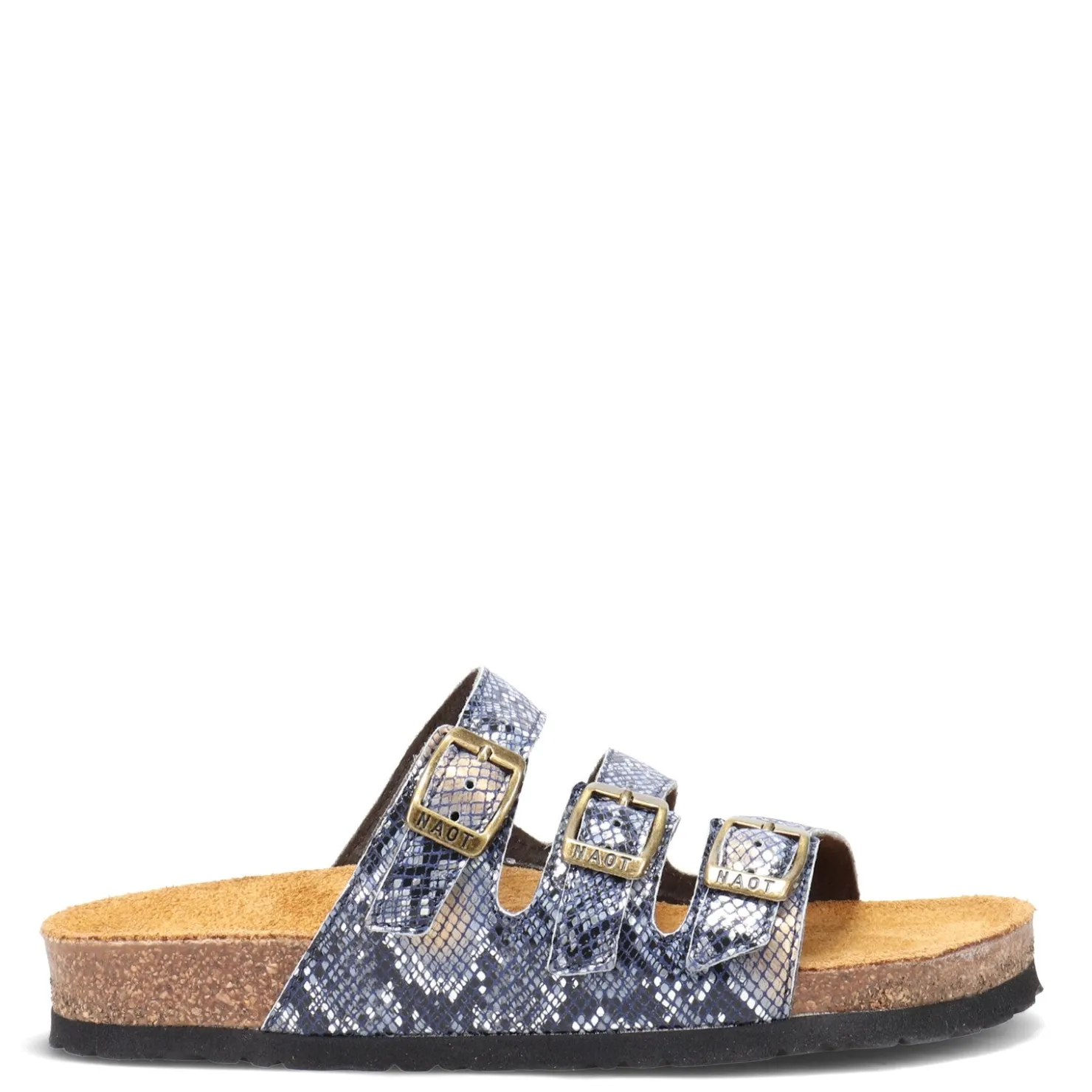 Footbed Sandals*Naot Women's , Austin Sandal Navy Snake