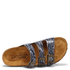 Footbed Sandals*Naot Women's , Austin Sandal Navy Snake